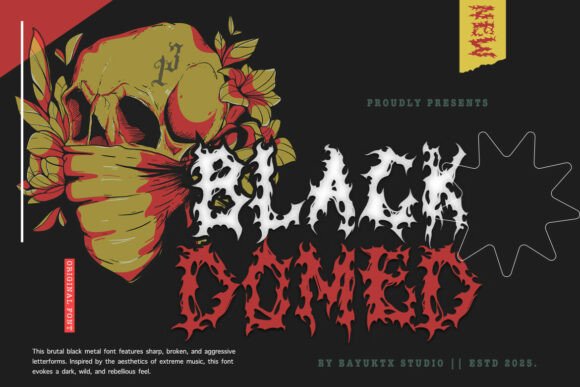 Black Domed: Unleashing Raw Aggression in Display Typography