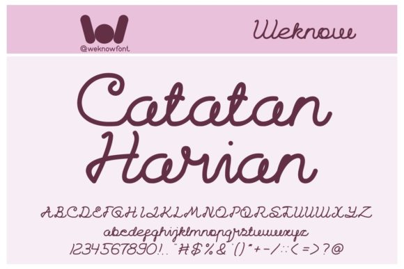 Catatan Harian: A Script Font That Brings Warmth to Your Brand