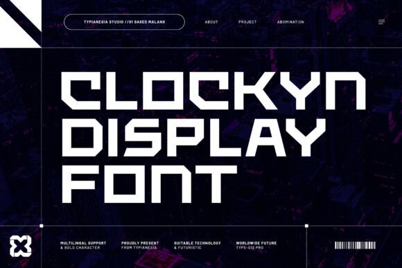 Clockyn: The Futuristic Display Font for Bold Digital Projects