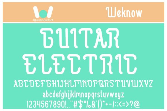 Guitar Electric Font: A Quirky Handwritten Typeface for Creative Projects