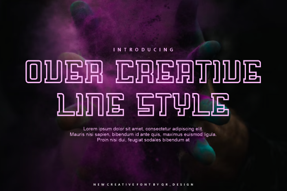 Over Creative Line: A Modern Display Font for Bold Brands