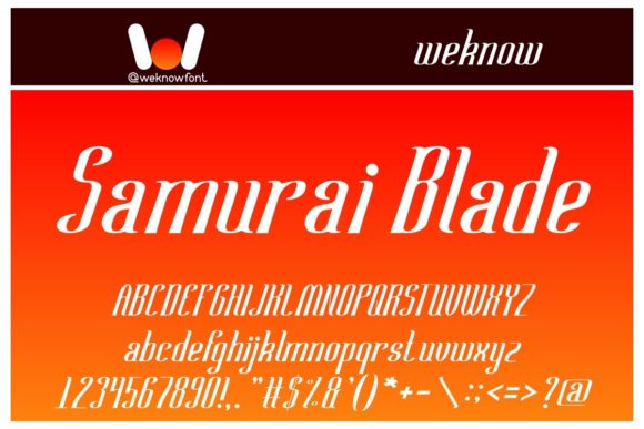 Samurai Blade: A Balanced Script Font for Modern Projects